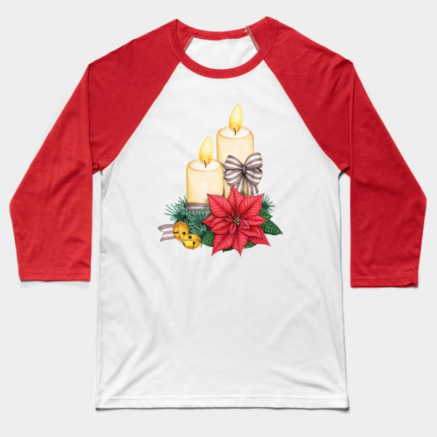 Christmas Spirit Baseball T-Shirt by Cool Abstract Design